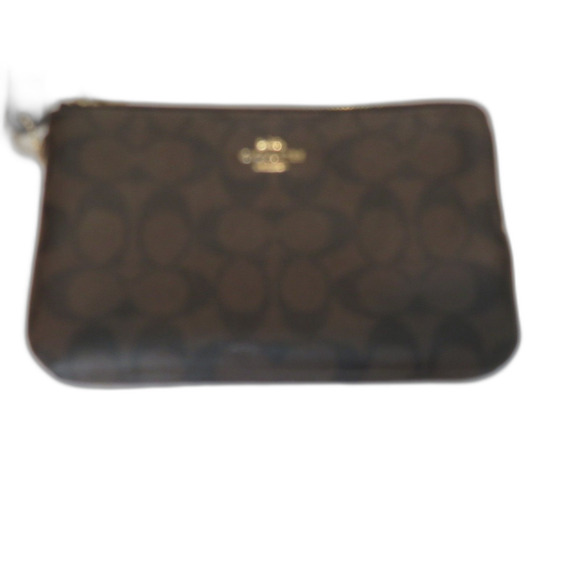 Coach Brown Signature Two Pouch Lined Wallet Clutch - Picture 1 of 7